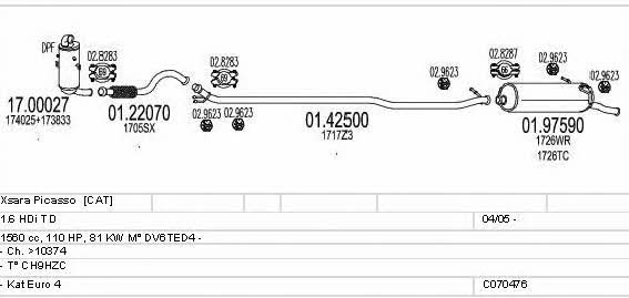 C070476010048 Mts Exhaust system