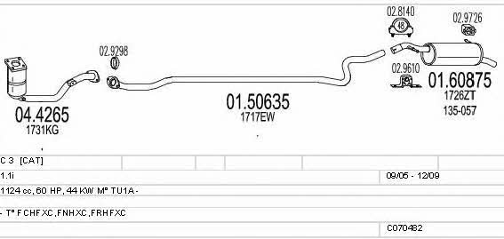 Mts C070482010243 Exhaust system C070482010243 C070482010243 Mts Exhaust system