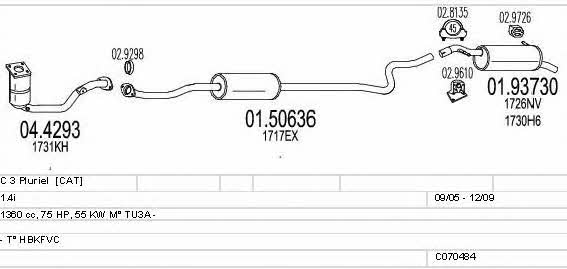  C070484010245 Exhaust system C070484010245