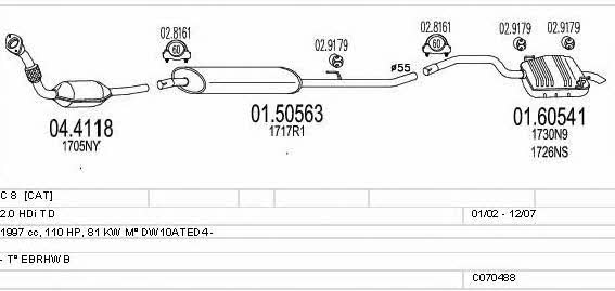 Mts C070488010249 Exhaust system C070488010249