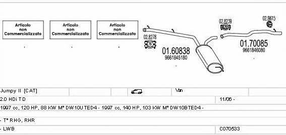 Mts C070533015671 Exhaust system C070533015671