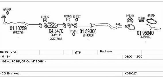  C080027001342 Exhaust system C080027001342