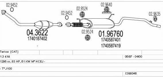  C090046001418 Exhaust system C090046001418