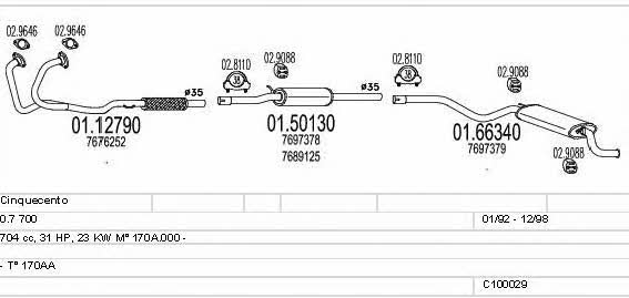  C100029012737 Exhaust system C100029012737