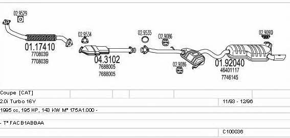 Mts C100036012744 Exhaust system C100036012744