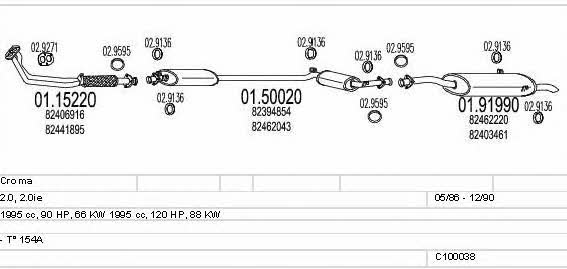 Mts C100038012746 Exhaust system C100038012746