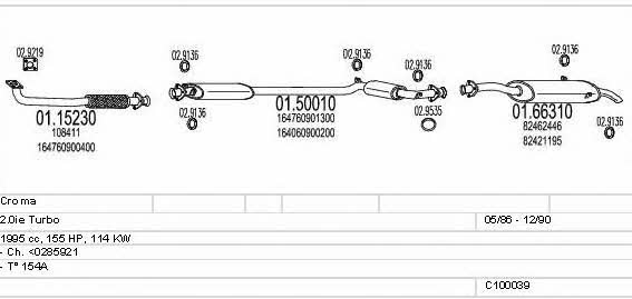  C100039012747 Exhaust system C100039012747