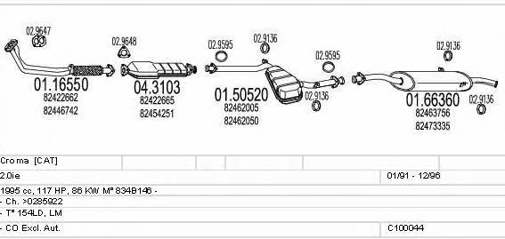  C100044012752 Exhaust system C100044012752