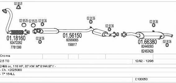 Mts C100050012757 Exhaust system C100050012757