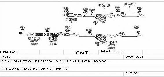 Mts C100105012815 Exhaust system C100105012815