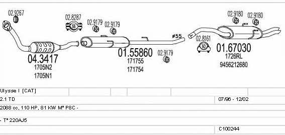 Mts C100244012964 Exhaust system C100244012964