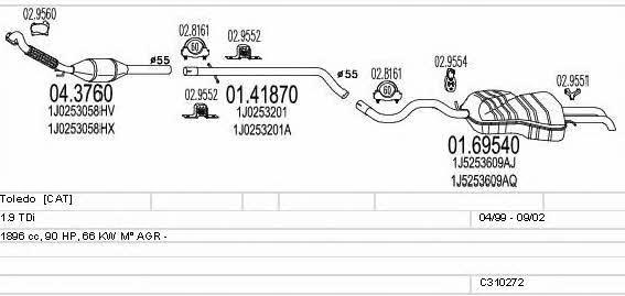 C310272006525 Mts Exhaust system