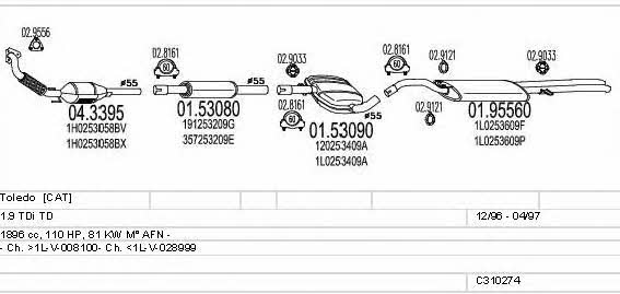  C310274006527 Exhaust system C310274006527