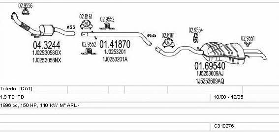  C310276006530 Exhaust system C310276006530