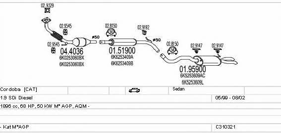 Mts C310321006304 Exhaust system C310321006304