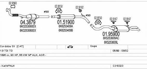 Mts C310323007002 Exhaust system C310323007002