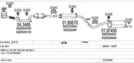 Mts C310338010735 Exhaust system C310338010735
