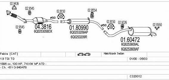 C320012004772 Mts Exhaust system
