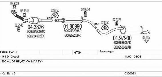 Mts C320023004792 Exhaust system C320023004792 C320023004792 Mts Exhaust system