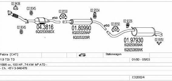 Mts C320024004793 Exhaust system C320024004793 C320024004793 Mts Exhaust system