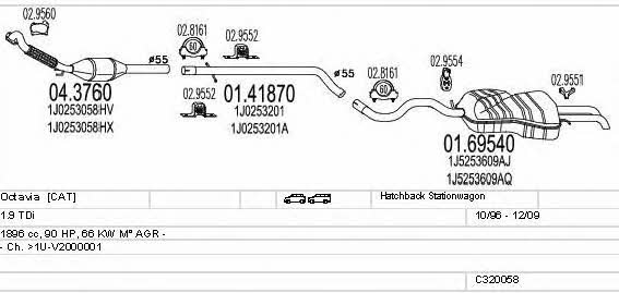 Mts C320058004836 Exhaust system C320058004836