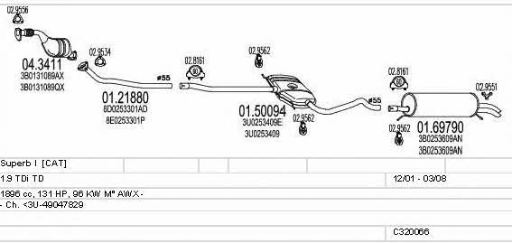 Mts C320066004847 Exhaust system C320066004847