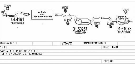 C320107016023 Mts Exhaust system