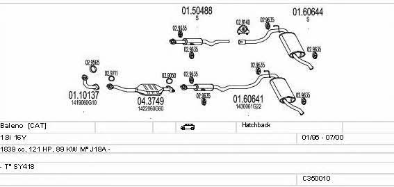  C350010004988 Exhaust system C350010004988