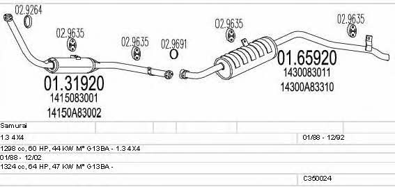  C350024004235 Exhaust system C350024004235