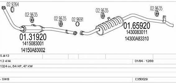 Mts C350029004276 Exhaust system C350029004276