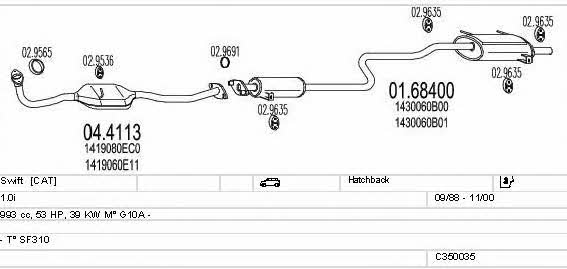 Mts C350035004298 Exhaust system C350035004298