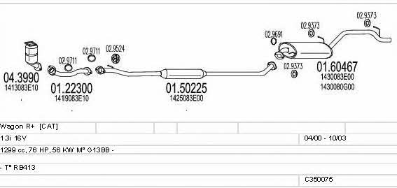 Mts C350075004939 Exhaust system C350075004939