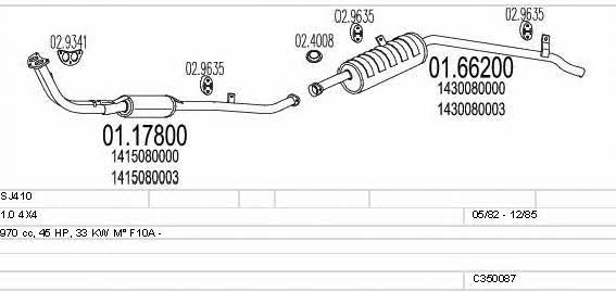 Mts C350087007481 Exhaust system C350087007481
