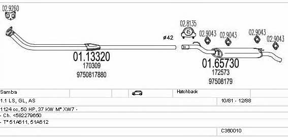 Mts C360010008485 Exhaust system C360010008485