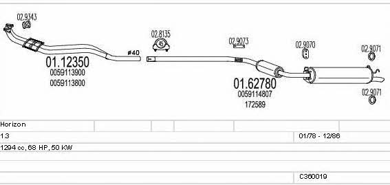 Mts C360019004942 Exhaust system C360019004942