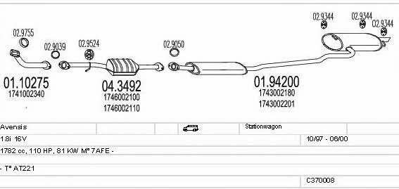  C370008001686 Exhaust system C370008001686