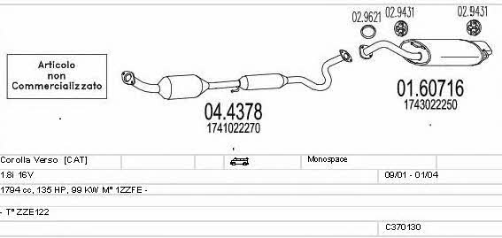 C370130001809 Mts Exhaust system