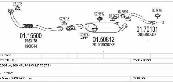 Mts C240199009419 Exhaust system C240199009419