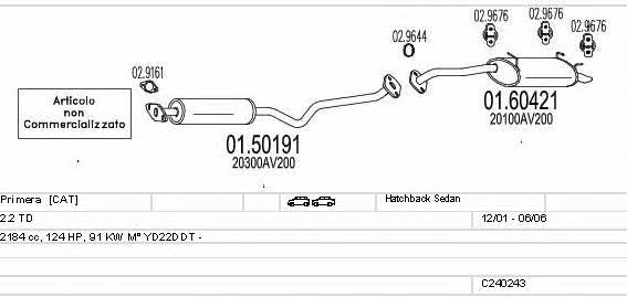 Mts C240243009335 Exhaust system C240243009335