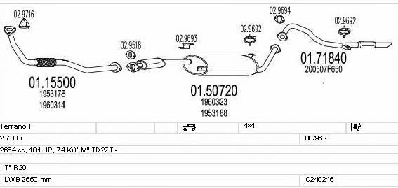 Mts C240246008048 Exhaust system C240246008048