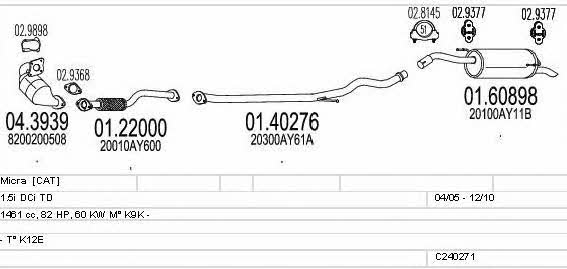  C240271010492 Exhaust system C240271010492