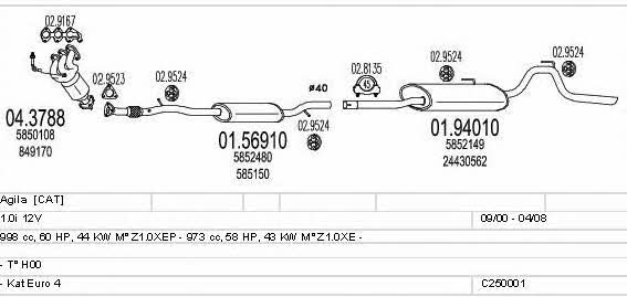  C250001003379 Exhaust system C250001003379