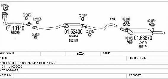  C250027003407 Exhaust system C250027003407