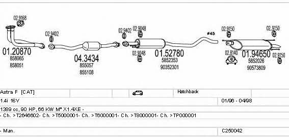 Mts C250042005035 Exhaust system C250042005035