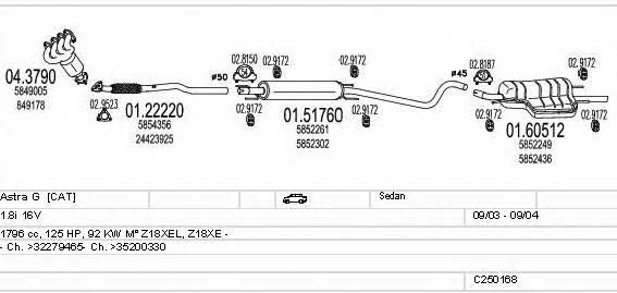 Mts C250168005288 Exhaust system C250168005288