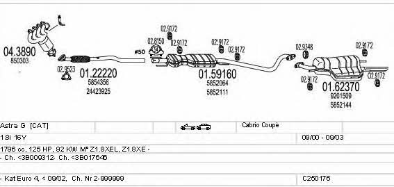 C250176005296 Mts Exhaust system