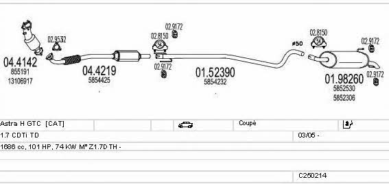 C250214005339 Mts Exhaust system