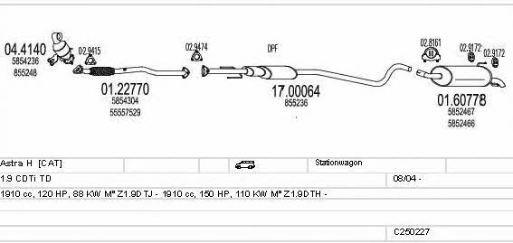 Mts C250227005359 Exhaust system C250227005359