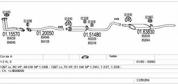 Mts C250269005403 Exhaust system C250269005403