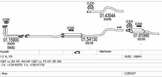  C250337005475 Exhaust system C250337005475